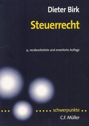 Cover of: Steuerrecht by Dieter Birk