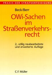 Cover of: OWi-Sachen im Strassenverkehrsrecht