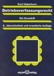 Cover of: Betriebsverfassungsrecht: ein Grundriss