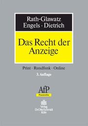 Cover of: Das Recht der Anzeige