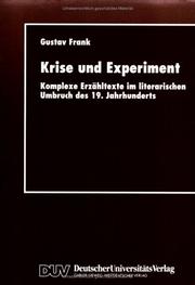 Cover of: Krise und Experiment by Gustav Frank