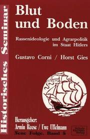 Cover of: Blut und Boden: Rassenideologie und Agrarpolitik im Staat Hitlers