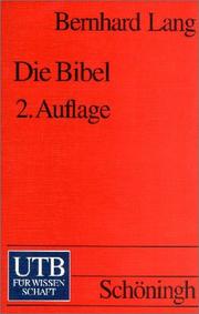 Cover of: Die Bibel. Eine kritische Einführung.