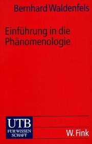 Cover of: Einführung in die Phänomenologie