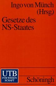 Cover of: Gesetze des NS-Staates by Germany