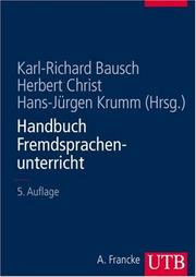 Cover of: Handbuch Fremdsprachen - Unterricht 3 by Bausch