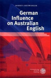 Cover of: German influence on Australian English