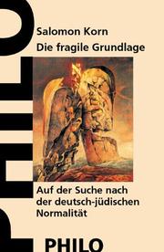 Cover of: Die fragile Grundlage by Salomon Korn
