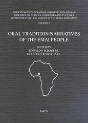Cover of: Oral tradition narratives of the Emai people