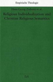 Cover of: Religious Individualization and Christian Religious Semantics