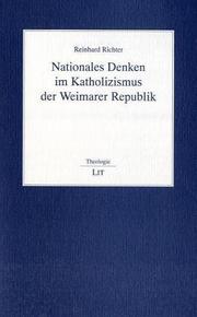 Cover of: Nationales Denken im Katholizismus der Weimarer Republik