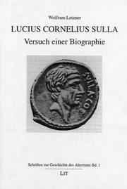 Cover of: Lucius Cornelius Sulla by Wolfram Letzner, Wolfram Letzner