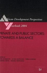 Cover of: Private and Public Sectors: Towards a Balance (African Development Perspectives Yearbook)