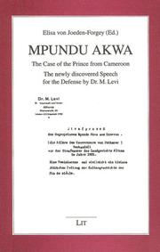 Cover of: Mpundu Akwa: The Case of the Prince from Cameroon (Geschichte)