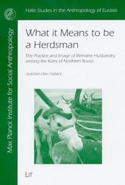 Cover of: What it Means to be a Herdsman | Joachim Habeck