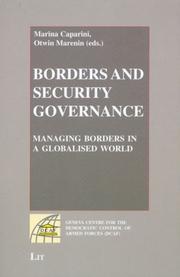 Cover of: Borders and Security Governance by 