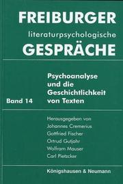 Cover of: Psychoanalyse und die Geschichtlichkeit von Texten