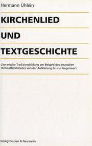 Cover of: Kirchenlied und Textgeschichte by Hermann Ühlein