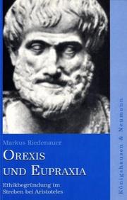 Cover of: Orexis und eupraxia by Markus Riedenauer