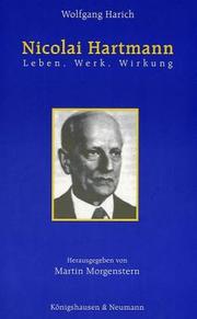 Cover of: Nicolai Hartmann: Leben, Werk, Wirkung