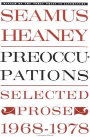 Cover of: Preoccupations by Seamus Heaney