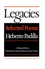 Cover of: Legacies: Selected Poems