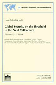 Cover of: Global security on the threshold to the next millennium