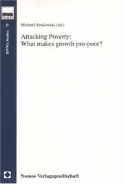 Cover of: Attacking Poverty: What Makes Growth Pro-poor?