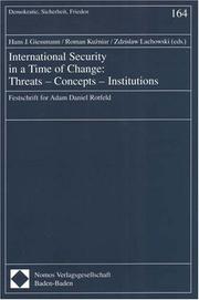 Cover of: International Security in a Time of Change: Threats -- Concepts -- Institutions