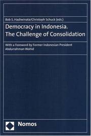 Cover of: Democracy in Indonesia: The Challenge of Consolidation