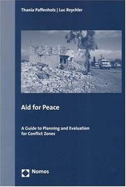 Cover of: Aid for Peace: A Guide to Planning and Evaluation for Conflict Zones