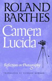 Cover of: Camera Lucida: Reflections on Photography