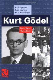 Cover of: Kurt Godel | Karl Sigmund