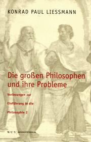 Cover of: Die grossen Philosophen und ihre Probleme