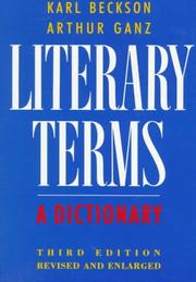 Cover of: Literary terms: a dictionary