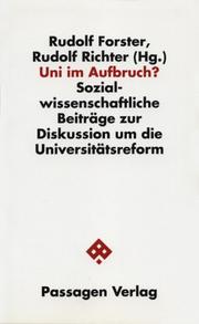 Cover of: Uni im Aufbruch? by Rudolf Forster, Rudolf Richter (Hg.).