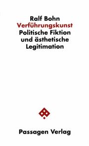 Cover of: Verführungskunst: politische Fiktion und ästhetische Legitimation