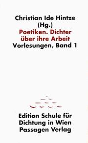 Cover of: Poetiken, Dichter über ihre Arbeit