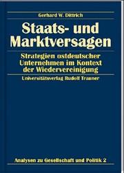 Cover of: Staats- und Marktversagen by Gerhard Winfried Dittrich