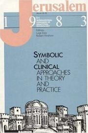 Cover of: Jerusalem 1983: Symbolic and Clinical Approaches in Theory and Practice