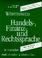 Cover of: Worterbuch Der Handels-, Finanz- Und Rechtssprache