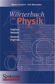 Cover of: Dictionary of Physics by Walter Greulich