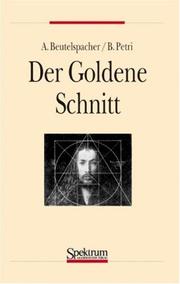 Cover of: Der goldene Schnitt