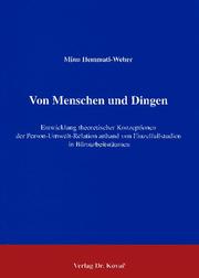 Cover of: Von Menschen und Dingen by Minu Hemmati-Weber