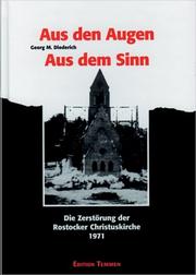 Cover of: Aus den Augen, aus dem Sinn: die Zerstörung der Rostocker Christuskirche 1971