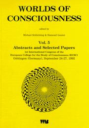 Cover of: Welten des Bewusstseins by herausgegeben von Adolf Dittrich, Albert Hofmann and Hanscarl Leuner.
