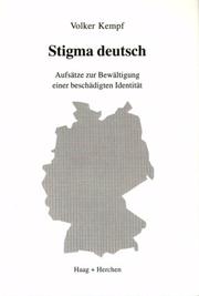 Cover of: Stigma deutsch: Aufsätze zur Bewältigung einer beschädigten Identität
