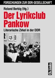 Cover of: Der Lyrikclub Pankow: literarische Zirkel in der DDR