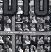 Cover of: Walker Evans: Lyric Documentary