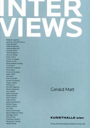 Cover of: Interviews by Gerald Matt